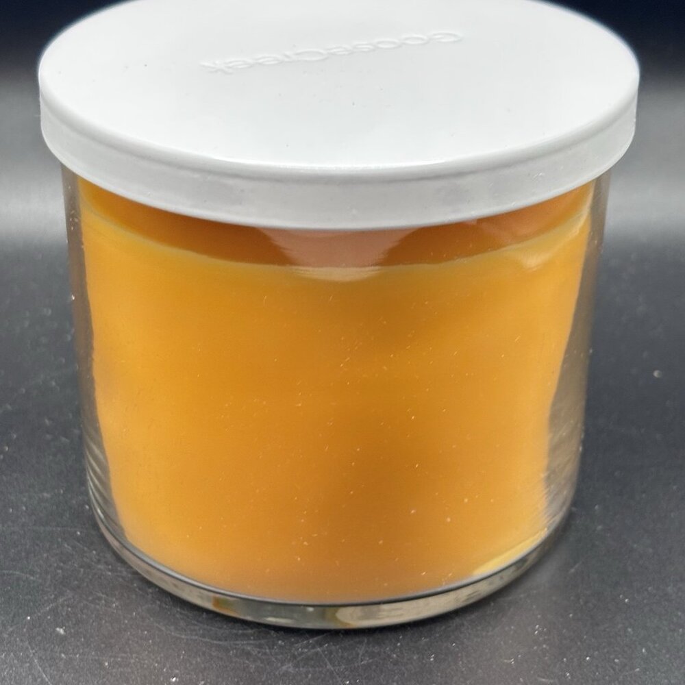 Goose Creek Seaside Mango 3 Wick 14.5 oz Jar Candle Lid Tropical Fruity Beach - Picture 4 of 11